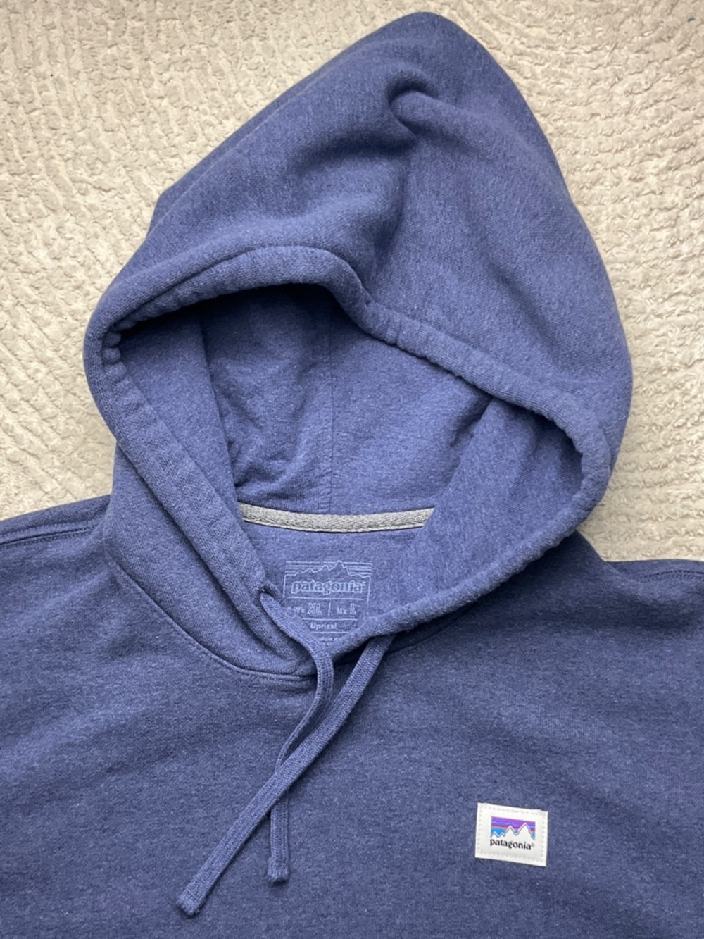 Patagonia Shop Sticker Uprisal Hoody Current Blue Color Women’s XL Men’s L - Picture 11 of 16